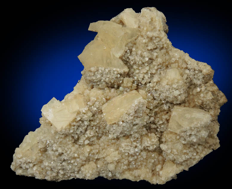 Calcite (twinned crystals) with Stilbite from Fanwood Quarry (Weldon Quarry), Watchung, Somerset County, New Jersey