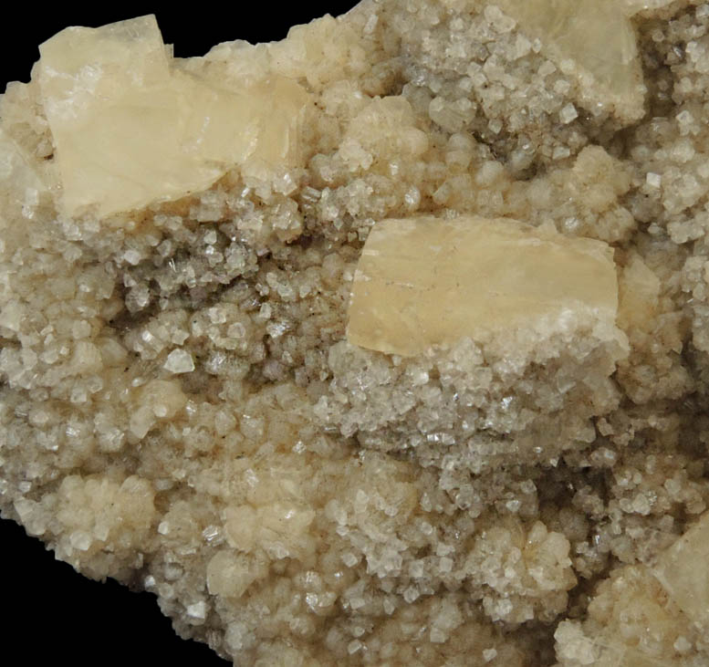 Calcite (twinned crystals) with Stilbite from Fanwood Quarry (Weldon Quarry), Watchung, Somerset County, New Jersey
