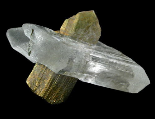Marcasite in Gypsum var. Selenite from Kanopolis Lake Dam, Ellsworth County, Kansas
