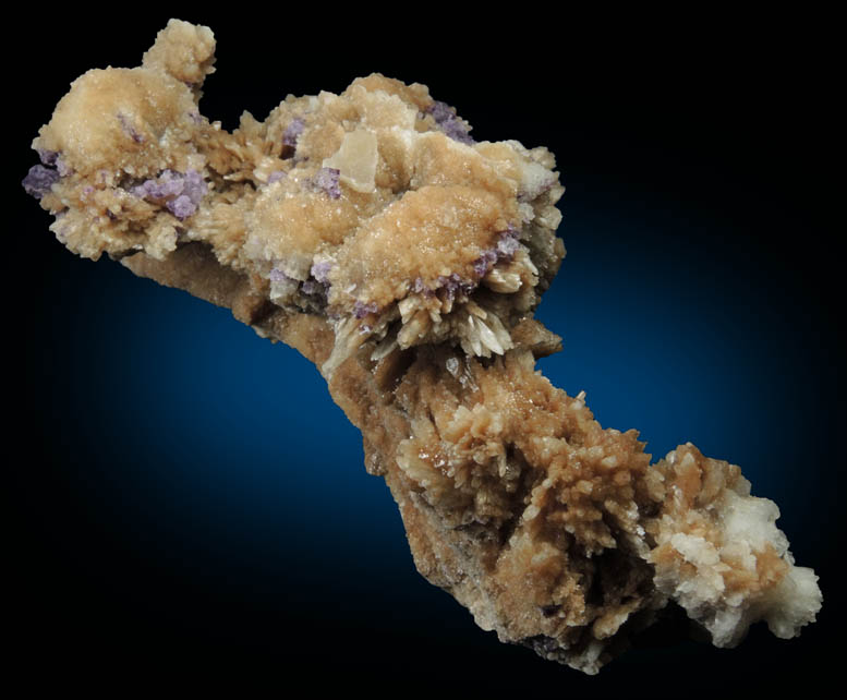 Calcite with etched Fluorite from Cave-in-Rock District, Hardin County, Illinois