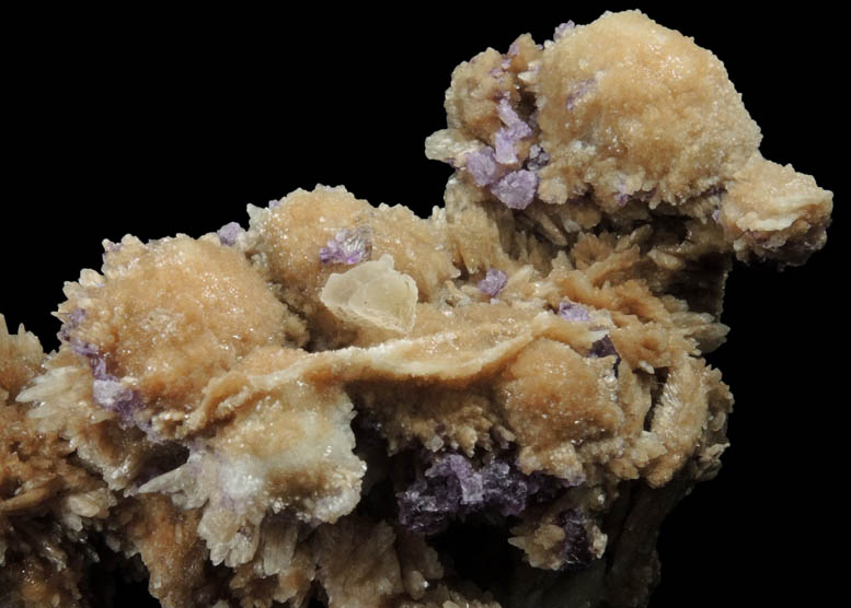 Calcite with etched Fluorite from Cave-in-Rock District, Hardin County, Illinois