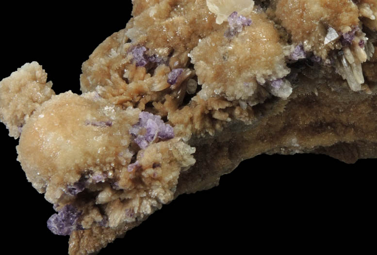 Calcite with etched Fluorite from Cave-in-Rock District, Hardin County, Illinois