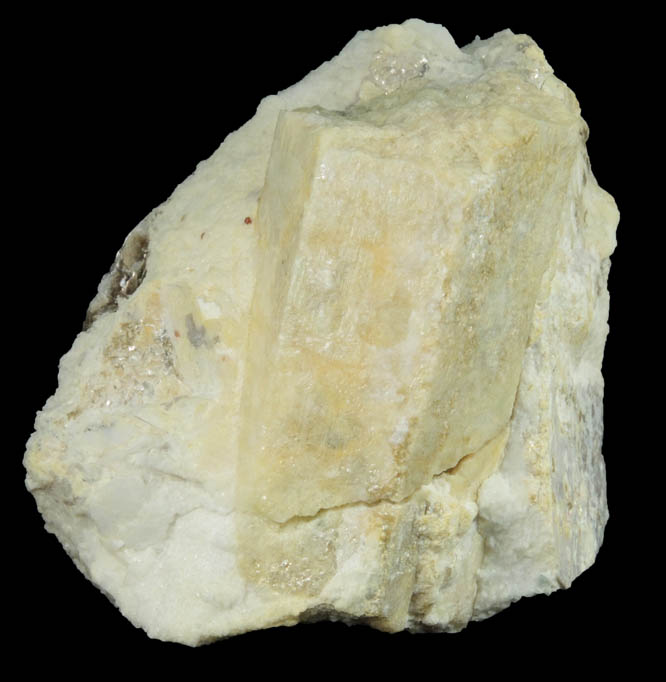 Beryl in Albite from Beauregard Quarry, Alstead, Cheshire County, New Hampshire