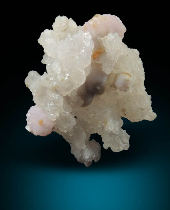 Quartz var. Rose Quartz Crystals and Eosphorite on Quartz from Rose Quartz Locality, Plumbago Mountain, Newry, Oxford County, Maine