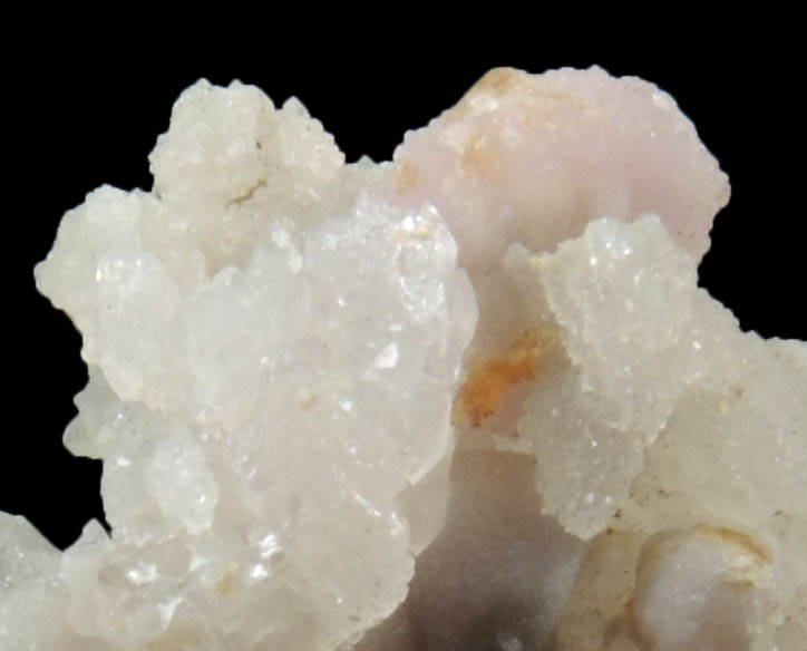 Quartz var. Rose Quartz Crystals and Eosphorite on Quartz from Rose Quartz Locality, Plumbago Mountain, Newry, Oxford County, Maine