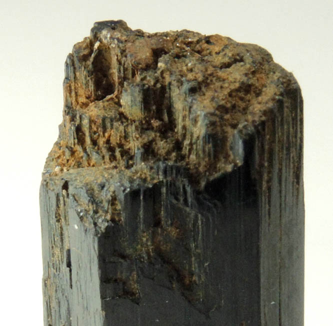 Arfvedsonite (rare terminated Arfvedsonite crystal) from Hurricane Mountain, east of Intervale, Carroll County, New Hampshire