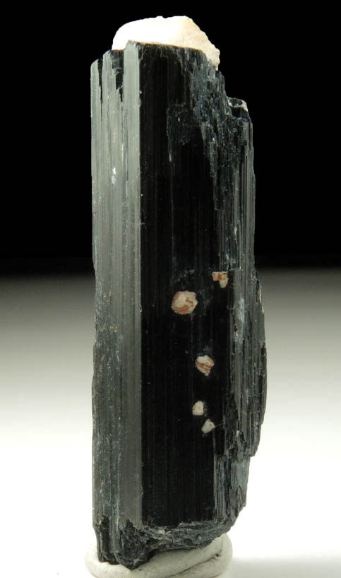Arfvedsonite (rare terminated Arfvedsonite crystal) with Zircon and Microcline from Hurricane Mountain, east of Intervale, Carroll County, New Hampshire