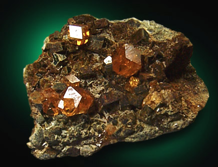 Grossular Garnet on Augite from Vesper Peak, Snohomish County, Washington