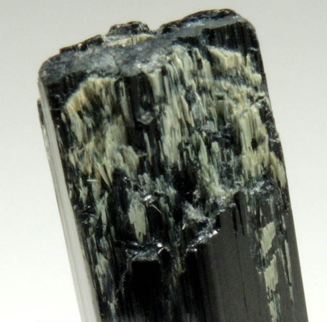 Arfvedsonite (rare terminated Arfvedsonite crystal) from Hurricane Mountain, east of Intervale, Carroll County, New Hampshire