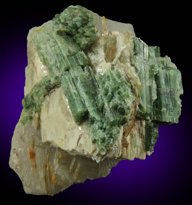 Elbaite Tourmaline in Muscovite on Quartz from Strickland Quarry, Collins Hill, Portland, Middlesex County, Connecticut