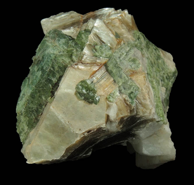 Elbaite Tourmaline in Muscovite from Strickland Quarry, Collins Hill, Portland, Middlesex County, Connecticut