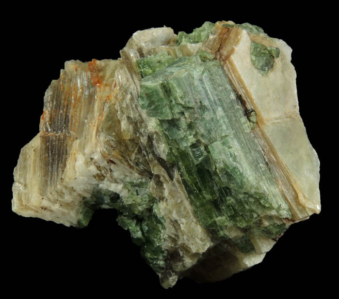 Elbaite Tourmaline in Muscovite from Strickland Quarry, Collins Hill, Portland, Middlesex County, Connecticut