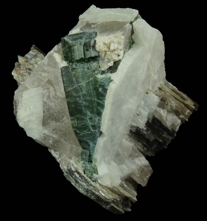 Elbaite Tourmaline, Quartz, Albite from Strickland Quarry, Collins Hill, Portland, Middlesex County, Connecticut