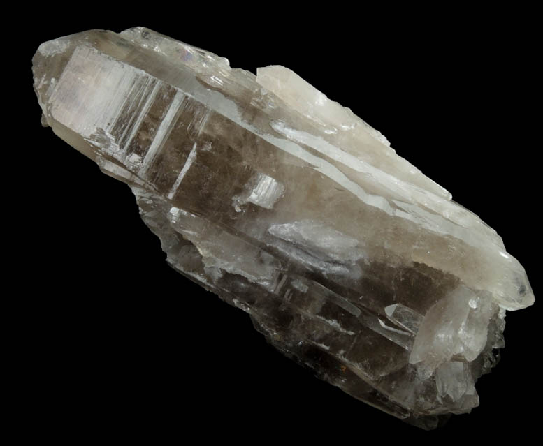 Quartz var. Smoky Quartz (curved crystal) from North Moat Mountain, Bartlett, Carroll County, New Hampshire