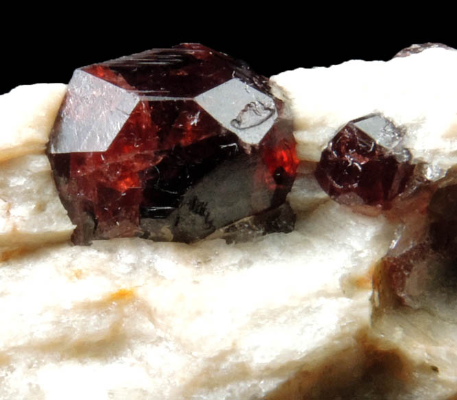 Almandine Garnet on Albite from Topsham District, Sagadahoc County, Maine