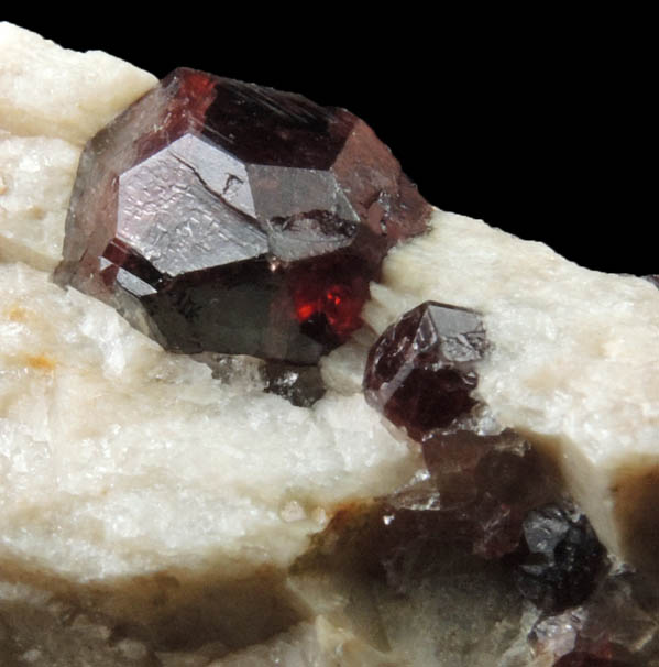 Almandine Garnet on Albite from Topsham District, Sagadahoc County, Maine