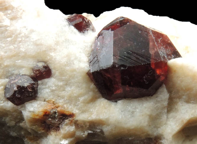 Almandine Garnet on Albite from Topsham District, Sagadahoc County, Maine