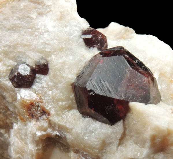 Almandine Garnet on Albite from Topsham District, Sagadahoc County, Maine