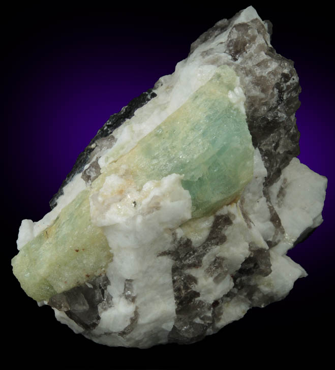 Beryl in Quartz-Albite from Pipeline excavation east side of Strickland Hill, Portland, Middlesex County, Connecticut