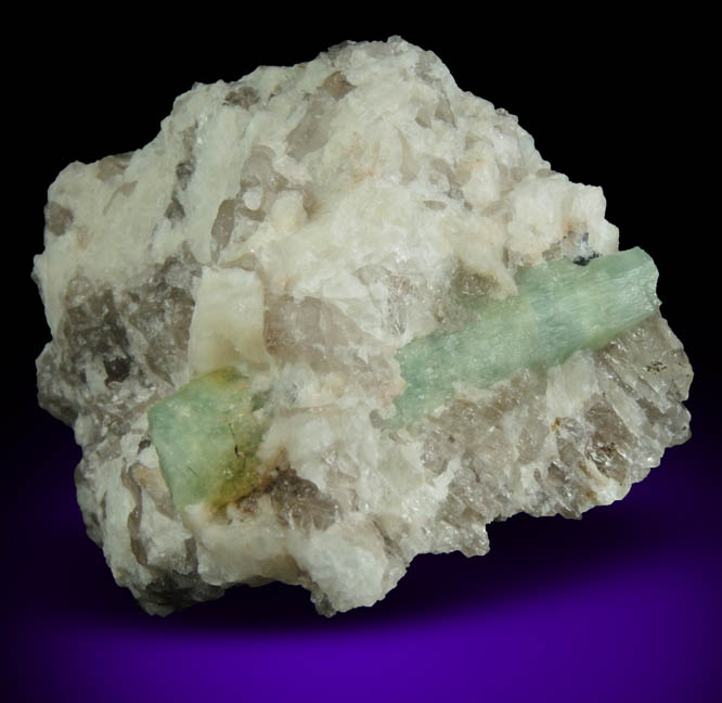 Beryl in Quartz-Albite from Pipeline excavation east side of Strickland Hill, Portland, Middlesex County, Connecticut