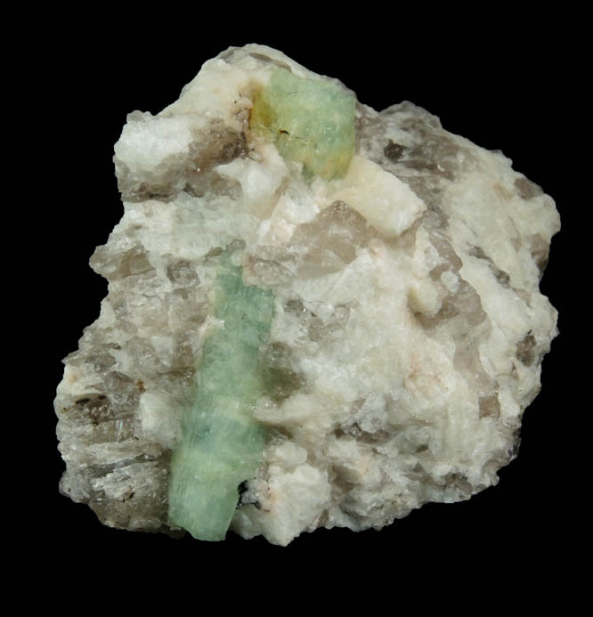 Beryl in Quartz-Albite from Pipeline excavation east side of Strickland Hill, Portland, Middlesex County, Connecticut