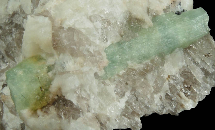 Beryl in Quartz-Albite from Pipeline excavation east side of Strickland Hill, Portland, Middlesex County, Connecticut