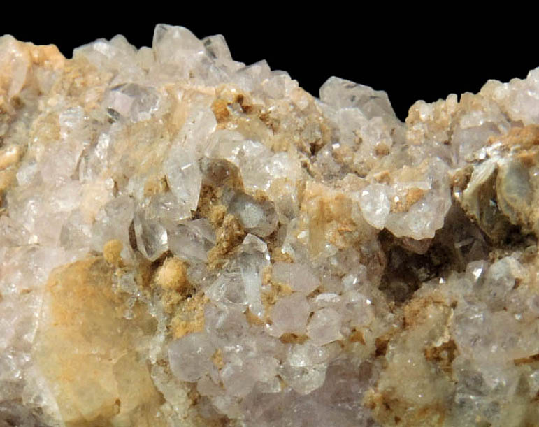 Quartz var. Rose Quartz Crystals with Cookeite on Albite from Rose Quartz Locality, Plumbago Mountain, Newry, Oxford County, Maine