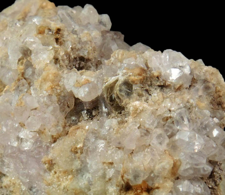 Quartz var. Rose Quartz Crystals with Cookeite on Albite from Rose Quartz Locality, Plumbago Mountain, Newry, Oxford County, Maine