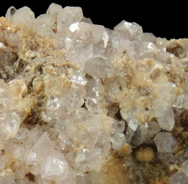 Quartz var. Rose Quartz Crystals with Cookeite on Albite from Rose Quartz Locality, Plumbago Mountain, Newry, Oxford County, Maine