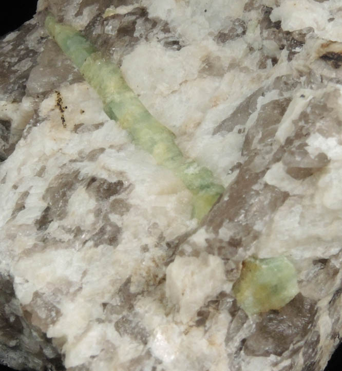 Beryl in Quartz-Albite from Pipeline excavation east side of Strickland Hill, Portland, Middlesex County, Connecticut