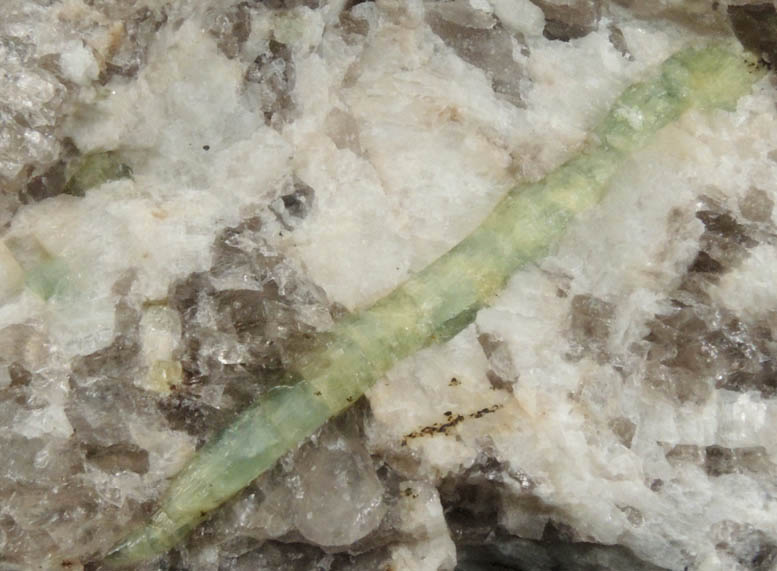 Beryl in Quartz-Albite from Pipeline excavation east side of Strickland Hill, Portland, Middlesex County, Connecticut