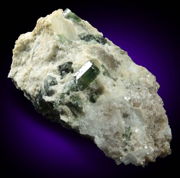 Elbaite Tourmaline from Strickland Quarry, Collins Hill, Portland, Middlesex County, Connecticut
