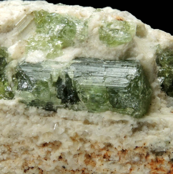 Elbaite Tourmaline from Strickland Quarry, Collins Hill, Portland, Middlesex County, Connecticut