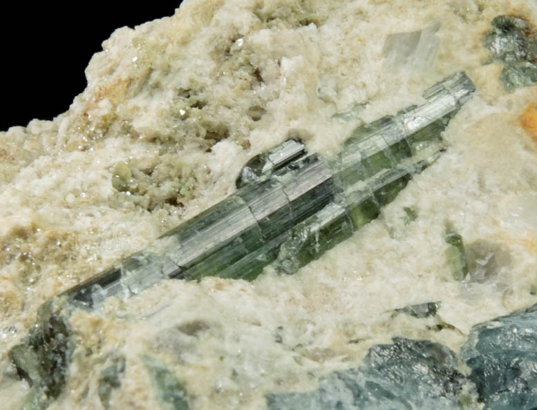 Elbaite Tourmaline from Strickland Quarry, Collins Hill, Portland, Middlesex County, Connecticut