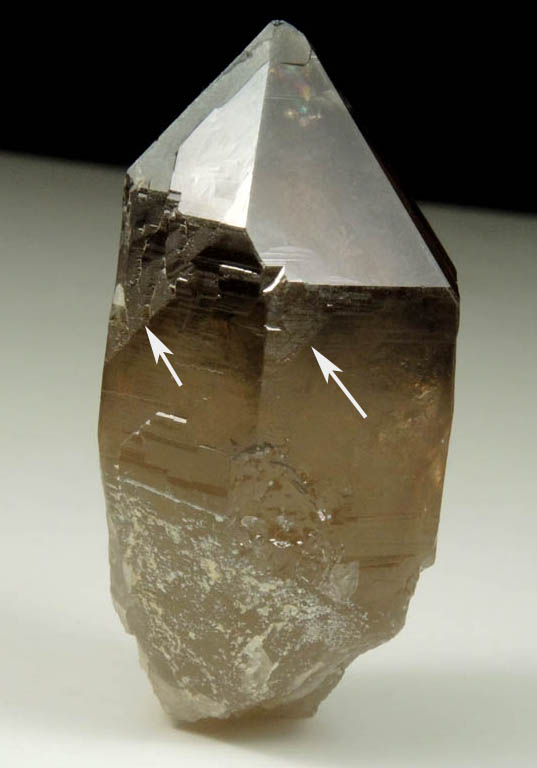 Quartz var. Smoky Quartz (Dauphin Law Twinned) from Moat Mountain, west of North Conway, Carroll County, New Hampshire