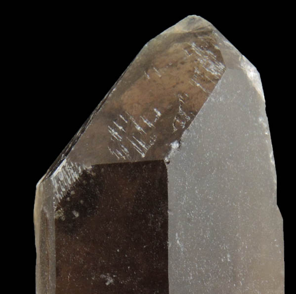 Quartz var. Smoky Quartz (Dauphiné Law Twinned) from Moat Mountain, west of North Conway, Carroll County, New Hampshire