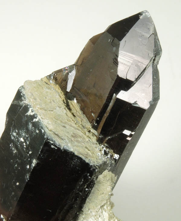 Quartz var. Smoky Quartz (Dauphiné Law Twinned) with Muscovite Mica from Moat Mountain, west of North Conway, Carroll County, New Hampshire