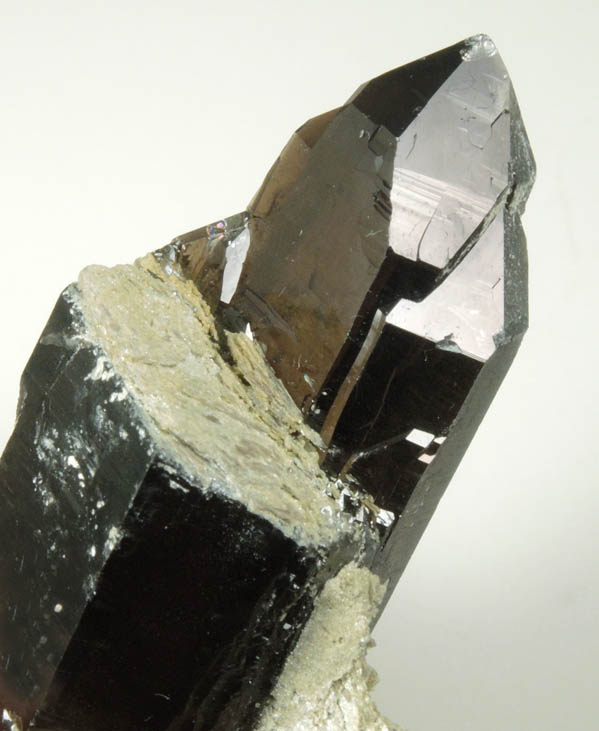 Quartz var. Smoky Quartz (Dauphin Law Twinned) with Muscovite Mica from Moat Mountain, west of North Conway, Carroll County, New Hampshire