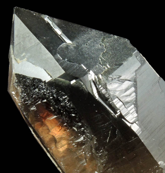 Quartz var. Smoky Quartz (Dauphin Law Twinned) from Moat Mountain, west of North Conway, Carroll County, New Hampshire