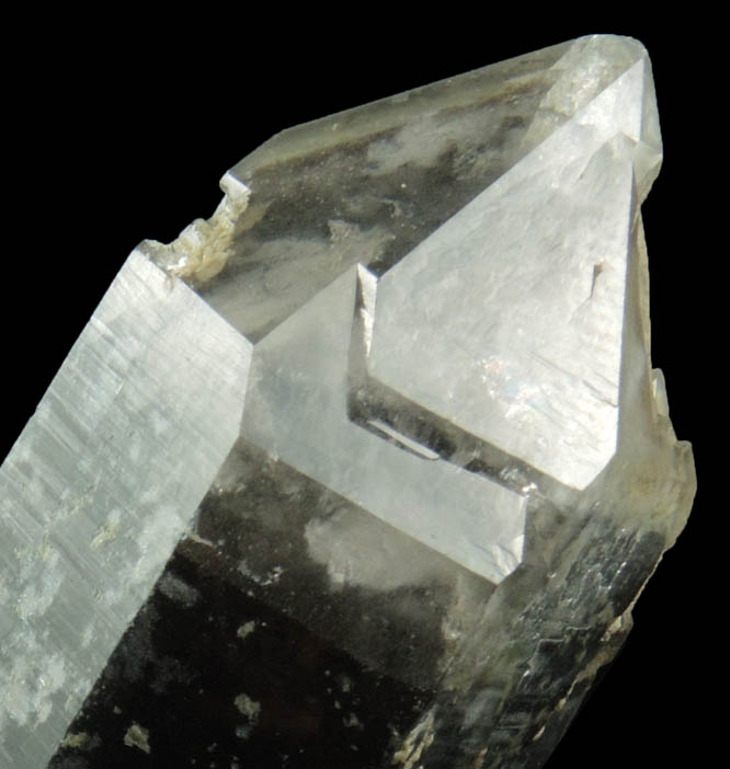 Quartz var. Smoky Quartz with subsurface inclusions from Moat Mountain, west of North Conway, Carroll County, New Hampshire