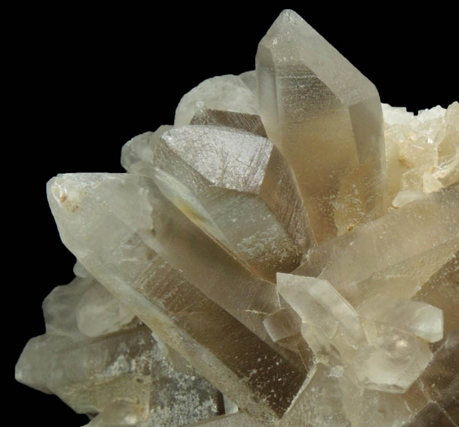 Quartz var. Smoky Quartz on Albite from Lord Hill Quarry, Stoneham, Oxford County, Maine