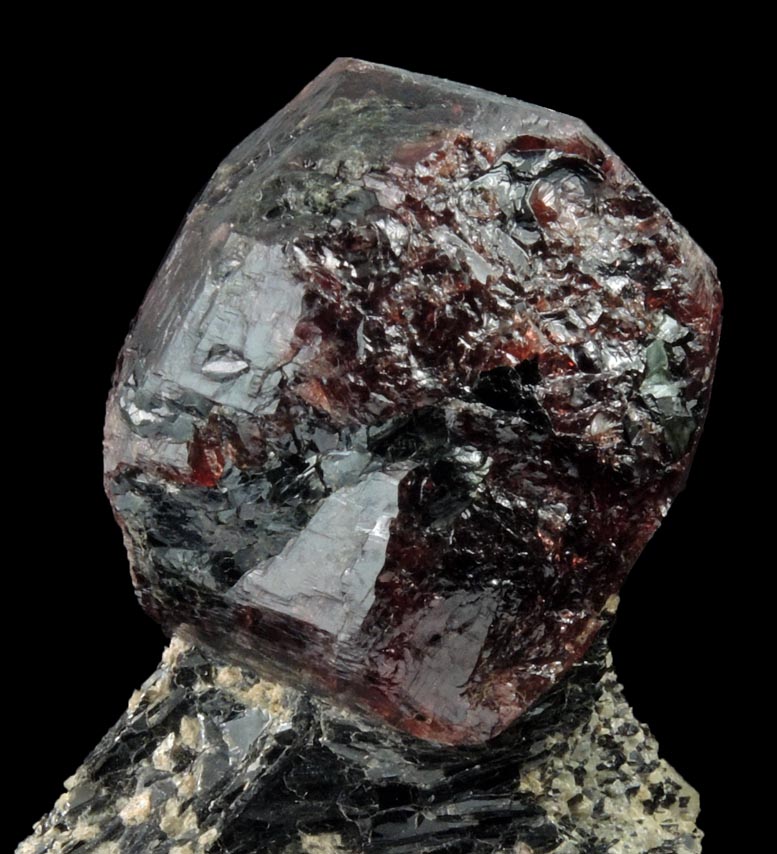 Almandine Garnet from subway excavation at 26th Street and 6th Avenue, Manhattan Island, New York City, New York