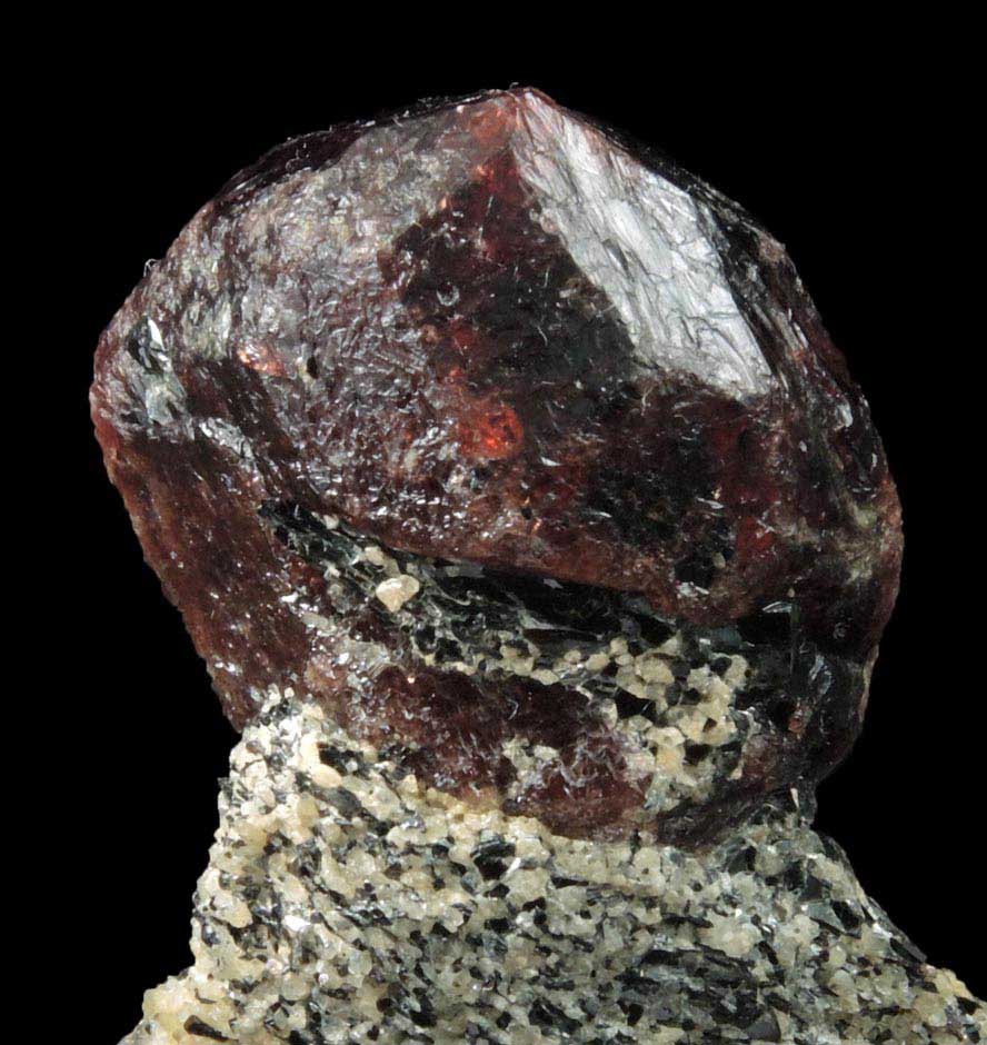 Almandine Garnet from subway excavation at 26th Street and 6th Avenue, Manhattan Island, New York City, New York