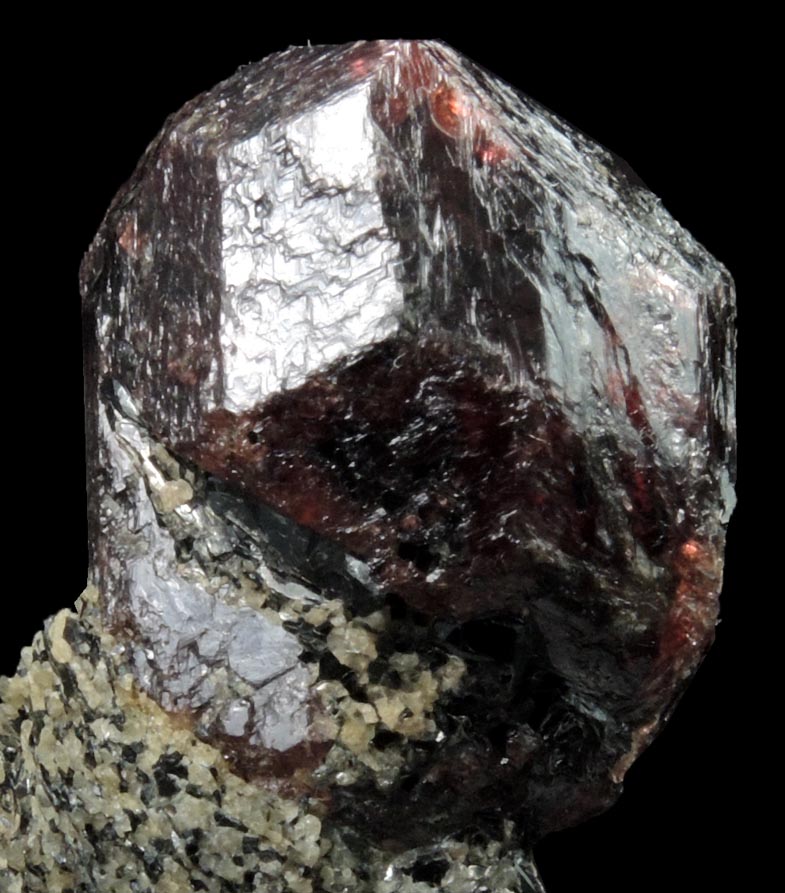 Almandine Garnet from subway excavation at 26th Street and 6th Avenue, Manhattan Island, New York City, New York