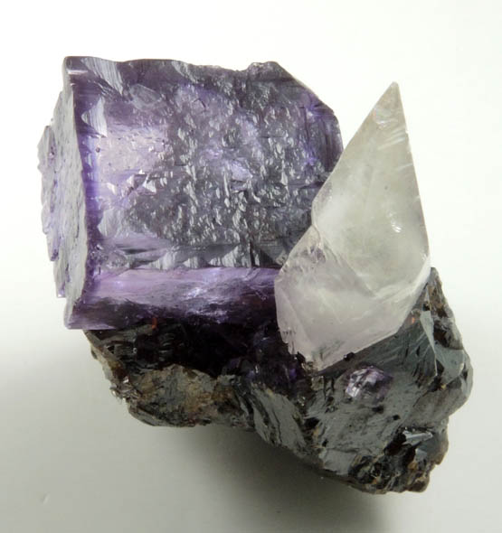 Fluorite and Calcite on Sphalerite from Elmwood Mine, Carthage, Smith County, Tennessee