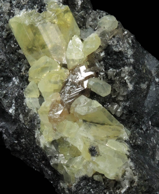 Anglesite and Cerussite on Galena from Touissit Mine, 21 km SSE of Oujda, Jerada Province, Oriental, Morocco