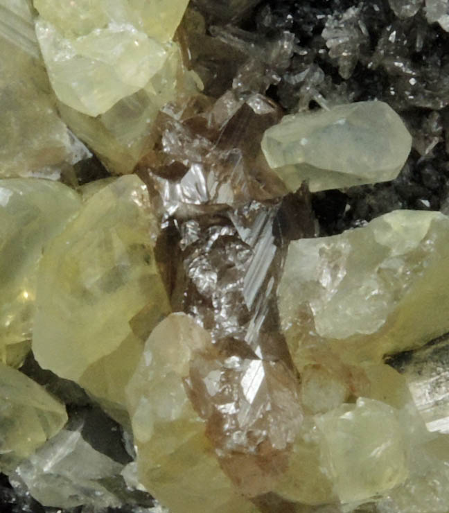 Anglesite and Cerussite on Galena from Touissit Mine, 21 km SSE of Oujda, Jerada Province, Oriental, Morocco