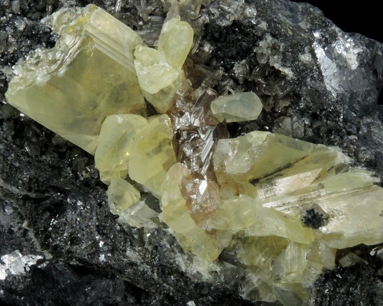 Anglesite and Cerussite on Galena from Touissit Mine, 21 km SSE of Oujda, Jerada Province, Oriental, Morocco