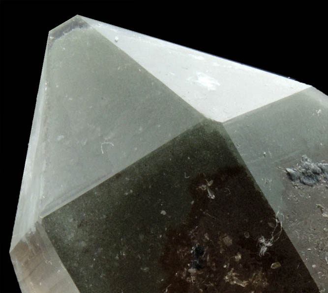 Quartz var. Smoky Quartz with Chlorite inclusions from Moat Mountain, west of North Conway, Carroll County, New Hampshire