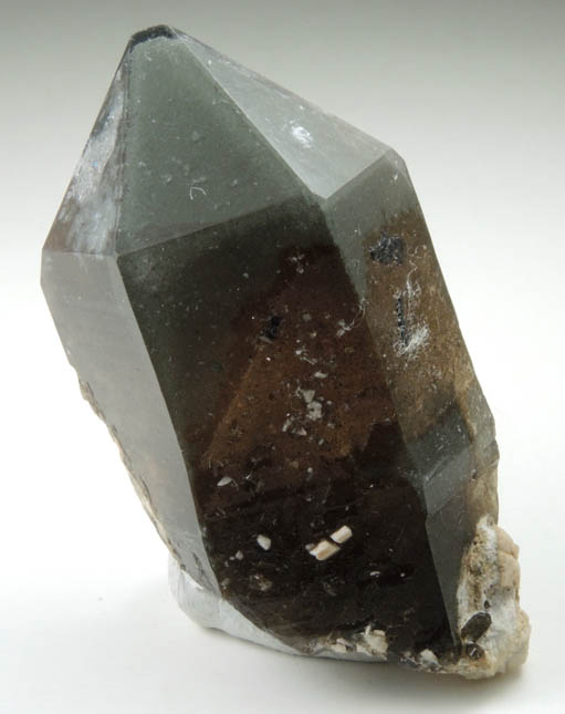 Quartz var. Smoky Quartz with Chlorite inclusions from Moat Mountain, west of North Conway, Carroll County, New Hampshire